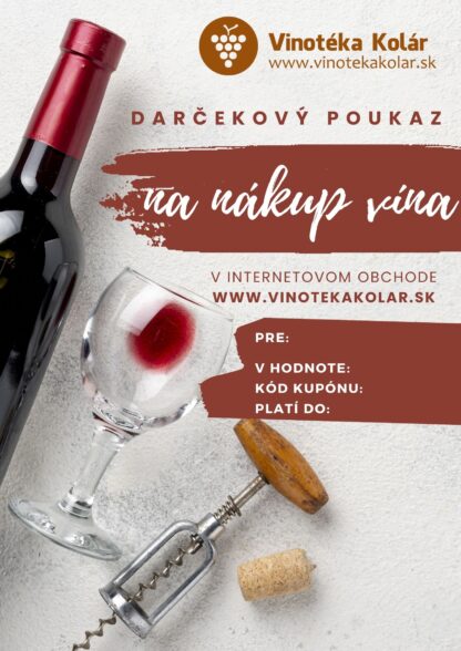 Darčekový poukaz na nákup vína
