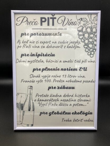Tabuľka pre milovníkov vína "Prečo piť víno" - Image 2