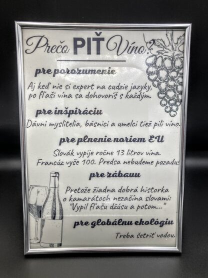 Tabuľka pre milovníkov vína "Prečo piť víno" - Image 3