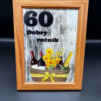 Tabuľka pre milovníkov vína "60 - Dobrý ročník"
